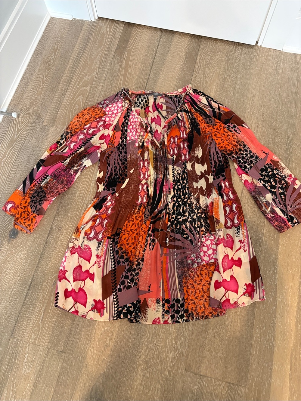 Womens Multicolor Printed Blouse